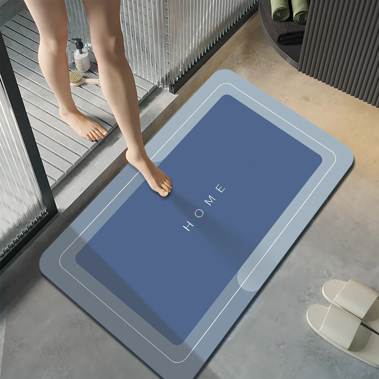 🚿✨ AquaDry Mat – Tu Baño Siempre Seco, Seguro y con Estilo